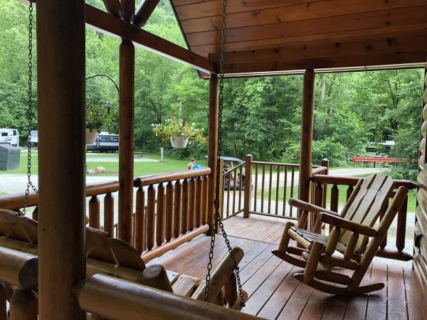 porch with chairs