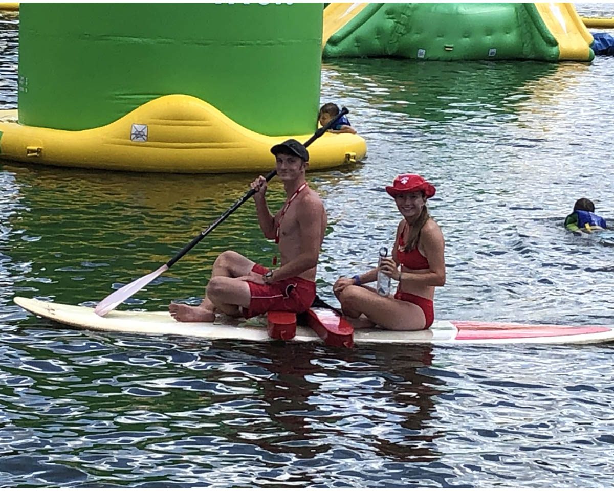 couple on paddleboard