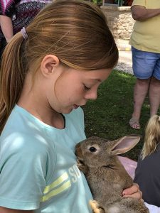 girl with bunny
