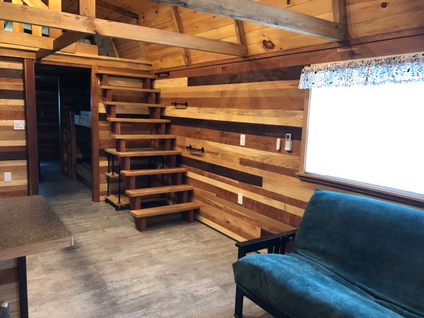 pond cabin living room