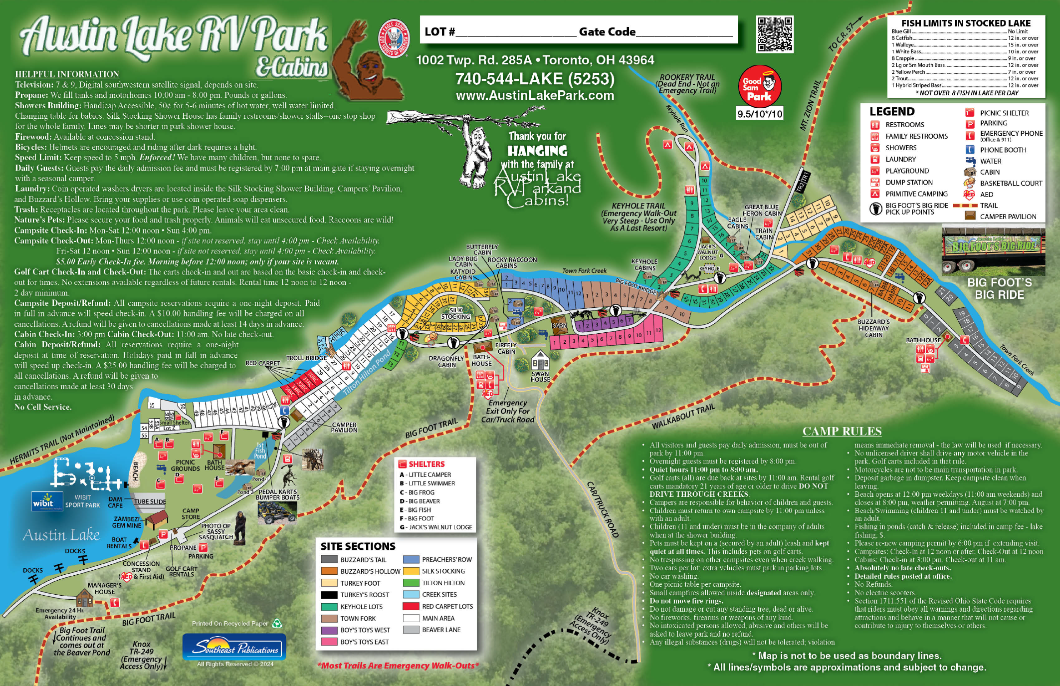 2024 austin lake campground map