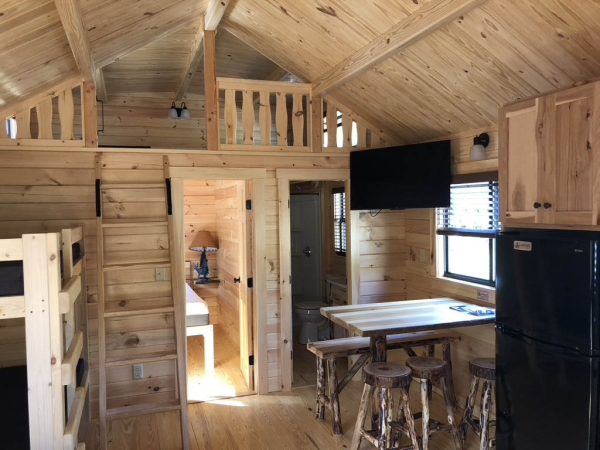 Loft Area in the Katydid Cabin at Austin Lake Park in Toronto OH Loft Area in the Katydid Cabin at Austin Lake Park in Toronto OH