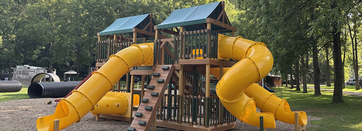 Fun for the little ones at one of three playgrounds at austin lake rv park in ohio